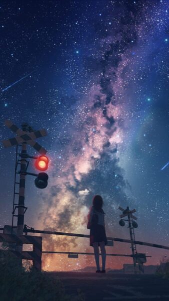 Hình ảnh bầu trời đầy sao anime đẹp