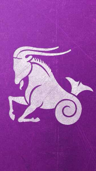 Hình ảnh cung Ma Kết nền tím