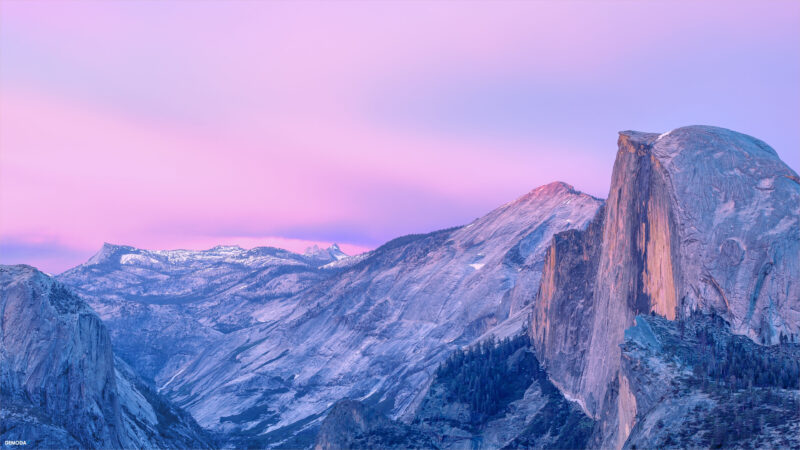 Tải xuống hình nền máy tính OS-X đỉnh băng tại khu bảo tồn thiên nhiên Yosemite