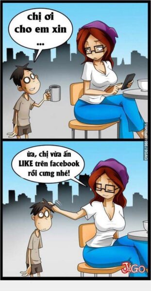 Ảnh ăn xin chế hài hước