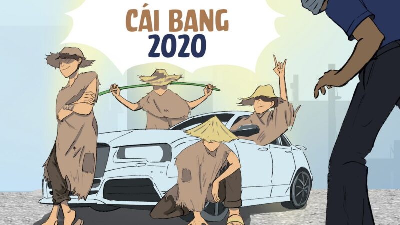 Ảnh ăn xin hài hước đi xe sang