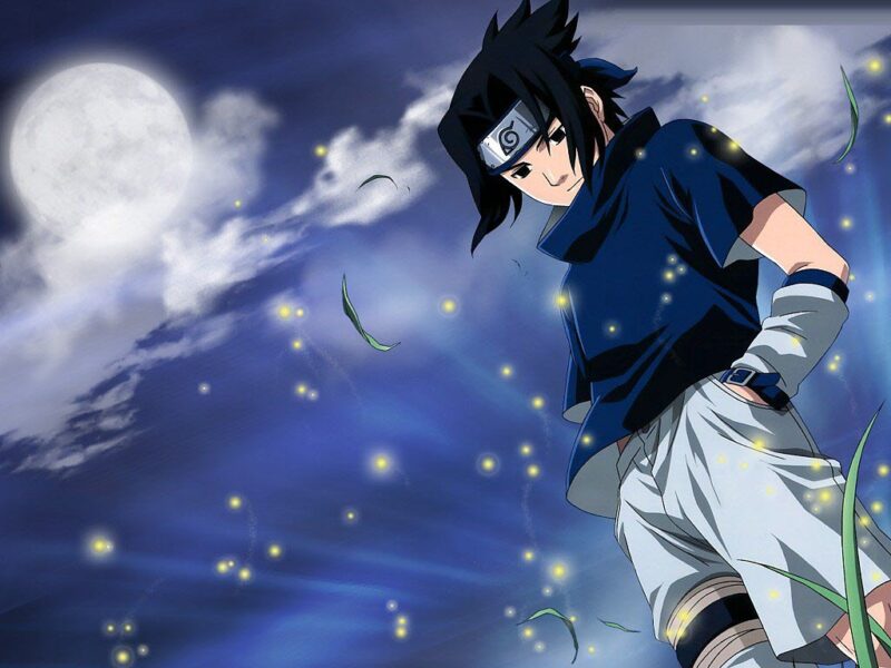 ảnh anime tóc đen của Sasuke hồi trẻ con