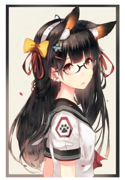 ảnh anime tóc đen dễ thương 102