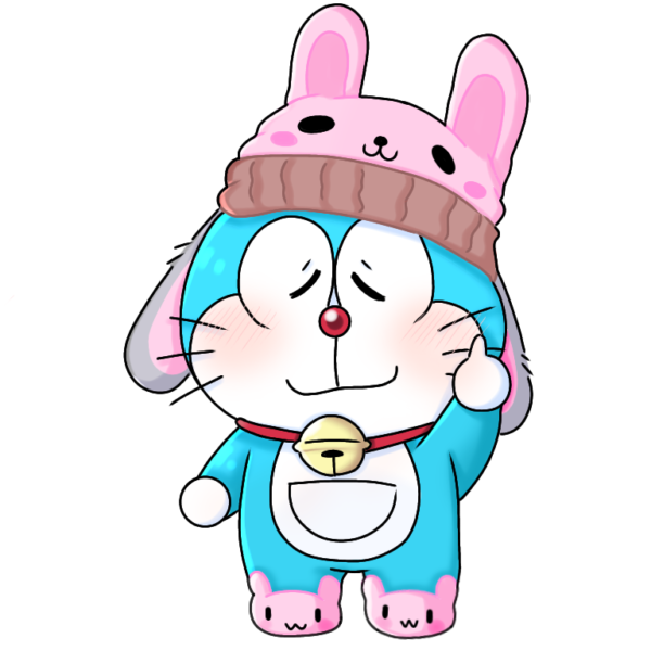 Ảnh avatar Doremon hóa trang chú thỏ