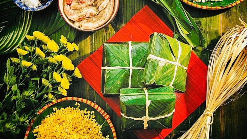 grünes banh chung foto
