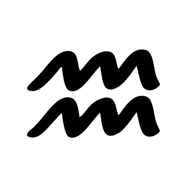 Ảnh cung Bảo Bình biểu tượng đen trắng