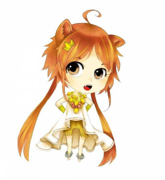 Ảnh cung Sư Tử dễ thương Anime cô gái nhỏ