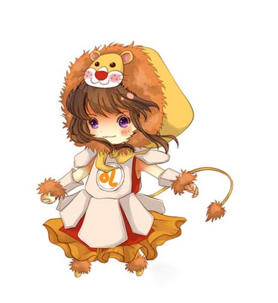 Ảnh cung Sư Tử dễ thương cô gái váy hồng