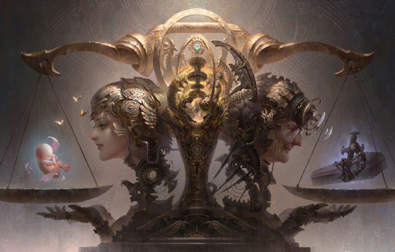 Ảnh cung Thiên Bình thần chết và thiên thần