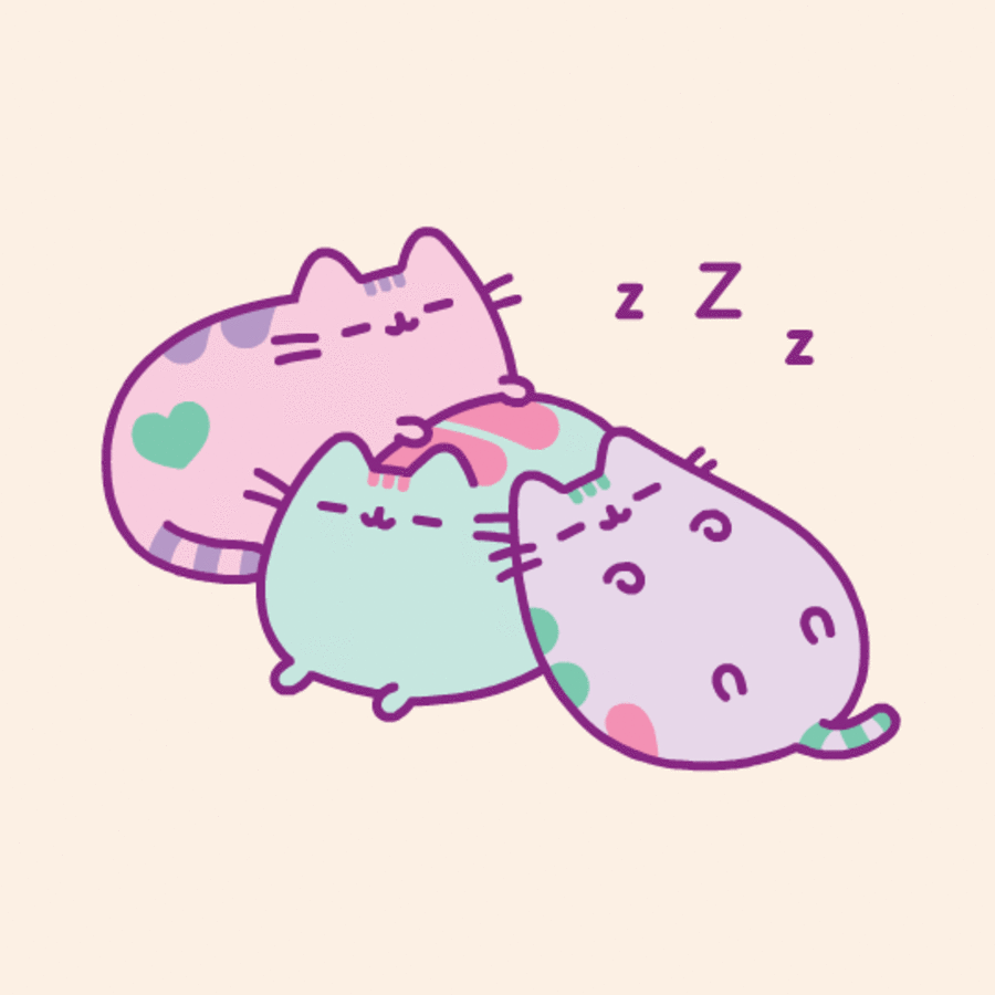 Ảnh động 3 chú mèo đang ngủ