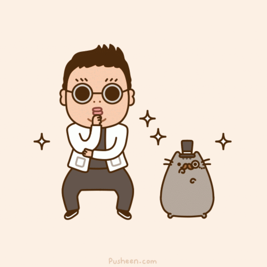 Ảnh động Psy và mèo Pusheen