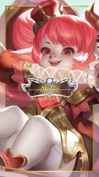 ảnh nền điện thoại lol tướng Alice - nữ thần tóc đỏ
