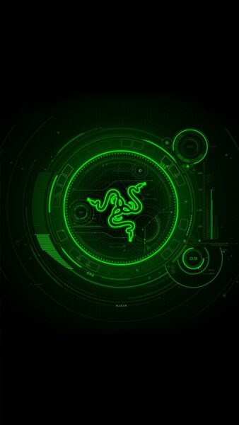 Ảnh nền razer đẹp nền tối ánh xanh