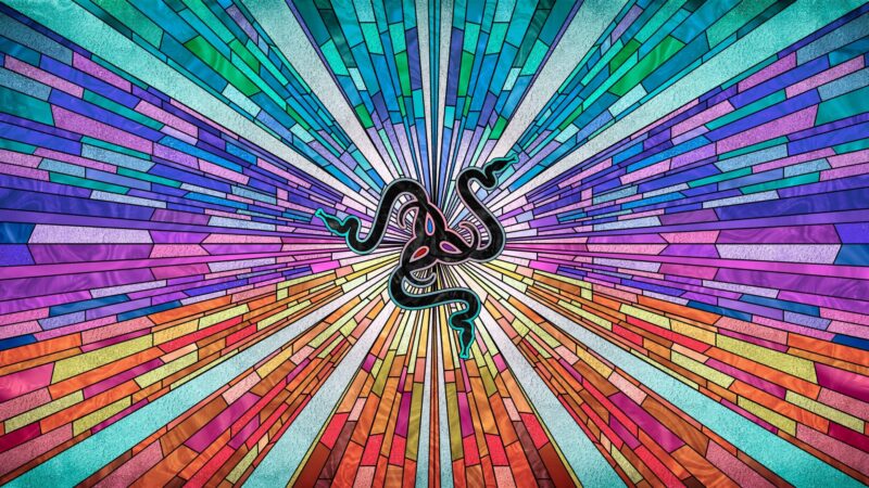 Ảnh nền razer đẹp phối sọc nhiều màu