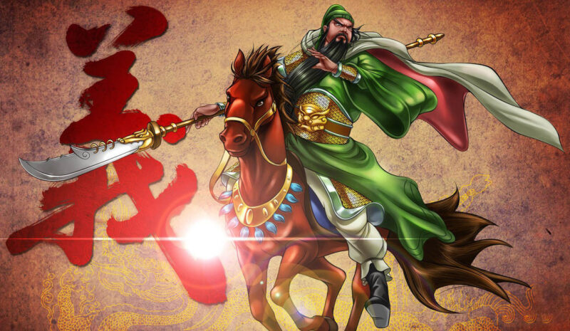 Ảnh Quan Vũ chữ đỏ