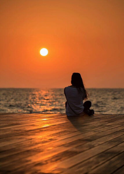 Ảnh sad người buồn nhưng cảnh đẹp