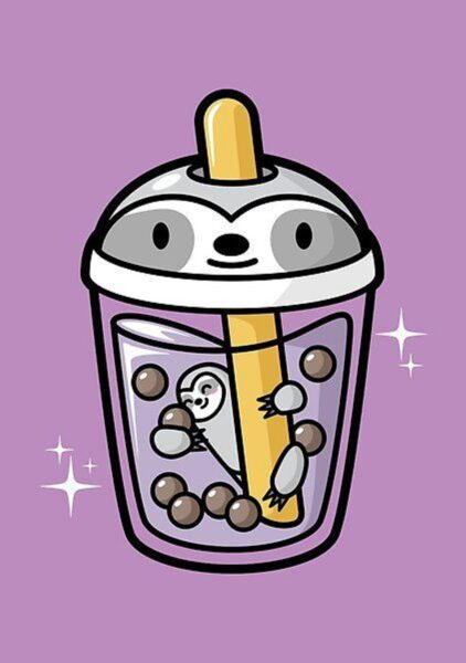 Ảnh trà sữa hoạt hình dễ thương