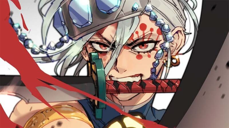 Foto von Uzui Tengen im Kampf