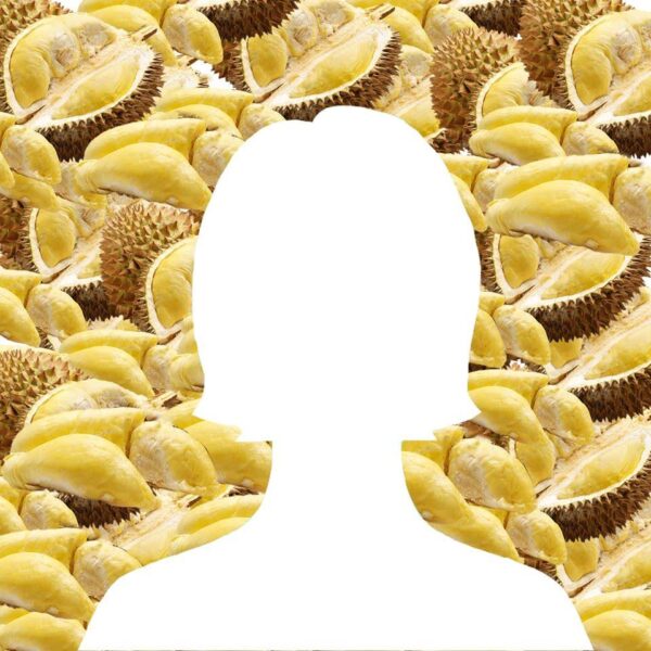 Durian-Avatar mit weißem Hintergrund