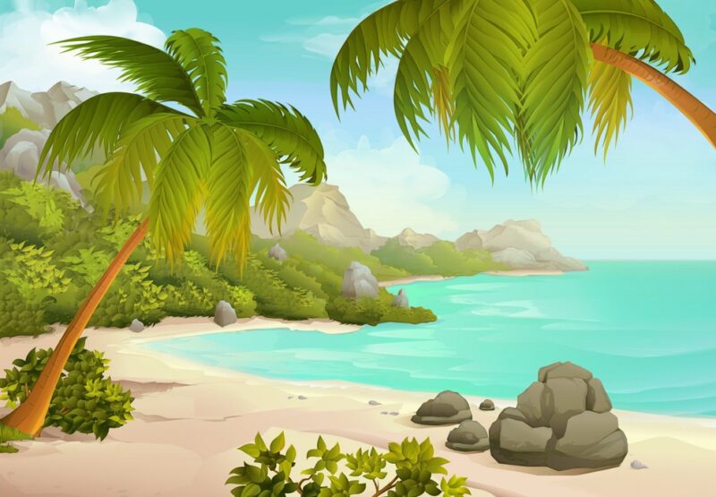 Background biển đảo hoang sơ