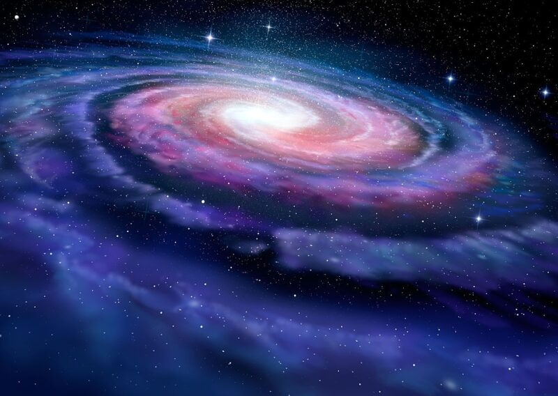 Thiên hà xoắn ốc, hình minh họa Dải Ngân hà