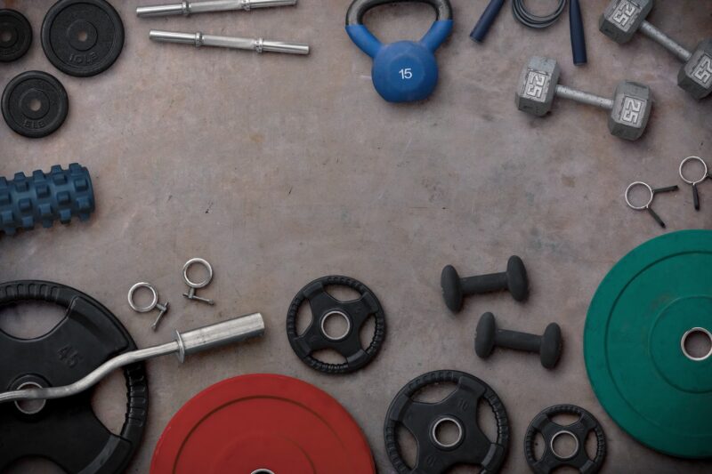 Background dụng cụ tập gym các loại