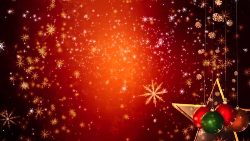 Background giáng sinh bông tuyết rơi màu đỏ