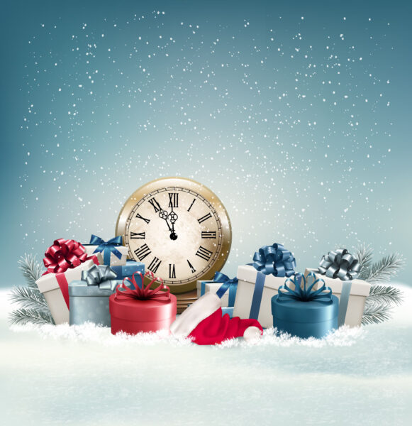 Background giáng sinh hộp quà nhiều màu