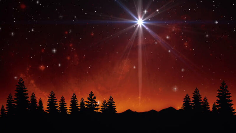 Background giáng sinh ngôi sao chiếu sáng