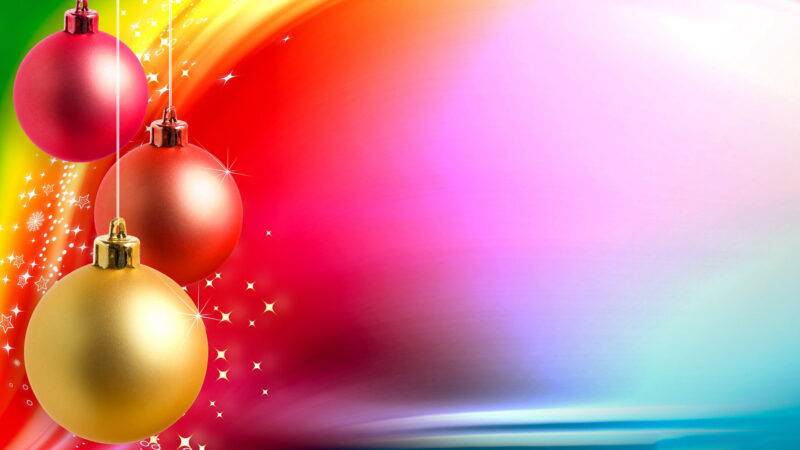 Background giáng sinh quả cầu trang trí vàng