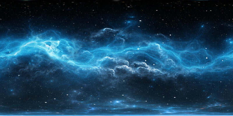 Background mây vũ trụ xanh