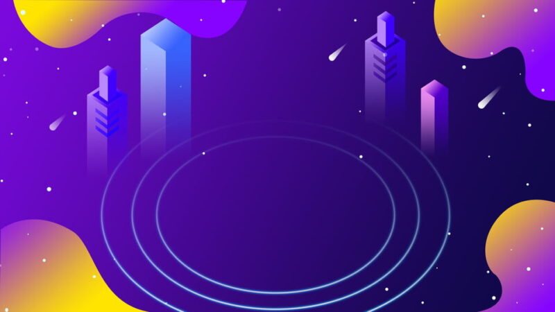 Background tím bong bóng bốn góc