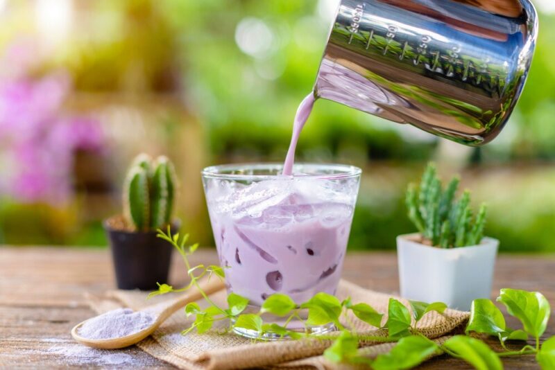 Background trà sữa việt quất