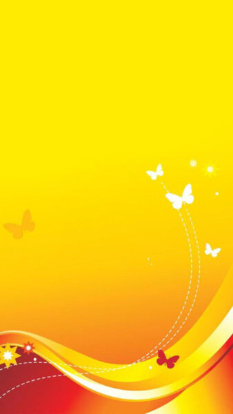 Background vàng bươm bướm bay
