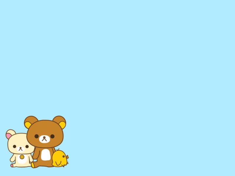 Background xanh dương gấu teddy ở góc