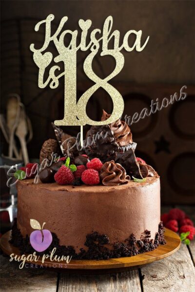 Bánh sinh nhật 18 tuổi màu nâu socola