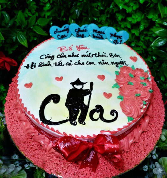 bánh sinh nhật bố kèm danh ngôn về cha