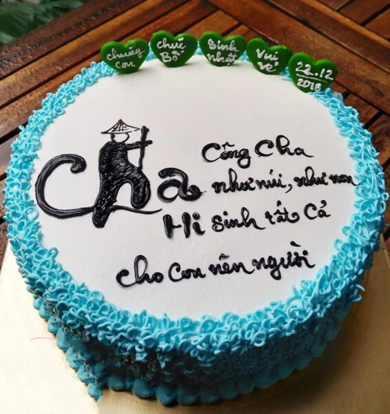 bánh sinh nhật bố vẽ chữ đơn giản