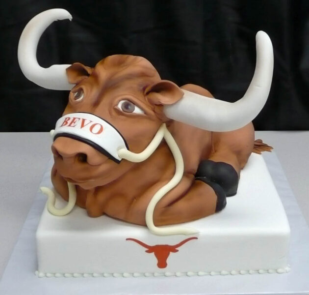 bánh sinh nhật con trâu cho người tuổi Sửu màu nâu đẹp