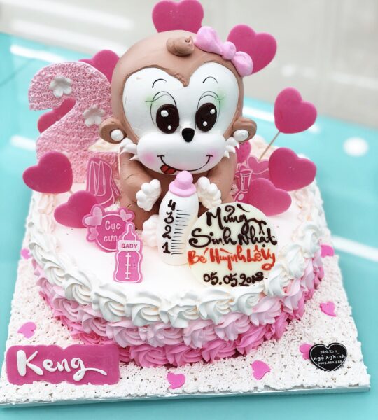 Bánh sinh nhật hình chú khỉ ngộ nghĩnh