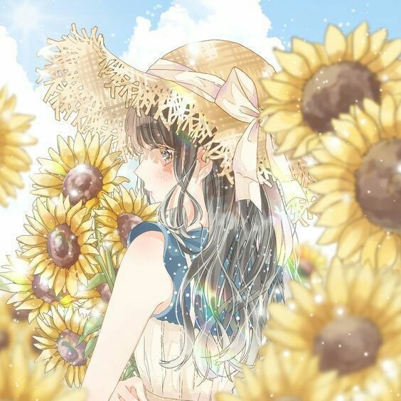 Hình ảnh anime hoa hướng dương tuyệt đẹp