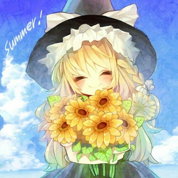 Hình ảnh anime hoa hướng dương vào mùa hè