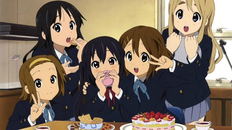 hình ảnh anime vui vẻ bữa tiệc sinh nhật