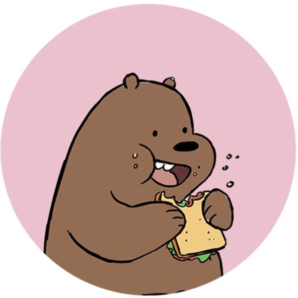 Hình ảnh avatar gấu khung tròn