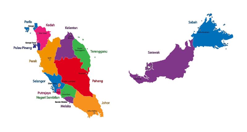 Hình ảnh bản đồ Malaysia