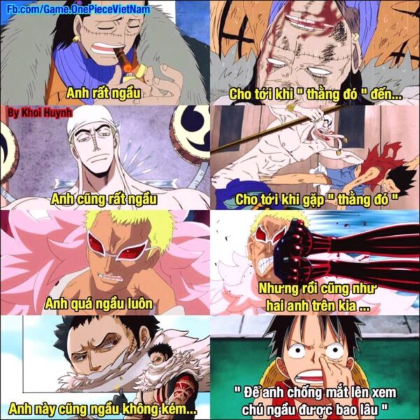 Hình ảnh chế One Piece - Luffy và các đối thủ bao ngầu