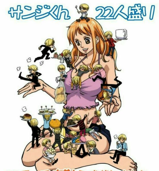 Hình ảnh chế One Piece - Nami và những Sanji tí hon