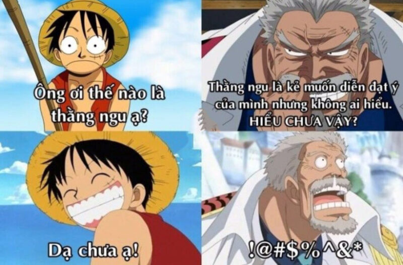 Hình ảnh chế One Piece - nói chuyện với thằng cháu