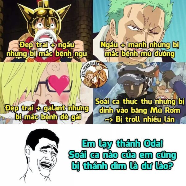 Hình ảnh chế One Piece - soái ca bị dìm