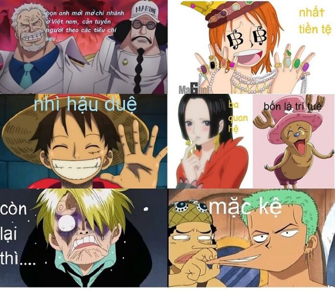 Hình ảnh chế One Piece - tứ ..ệ..